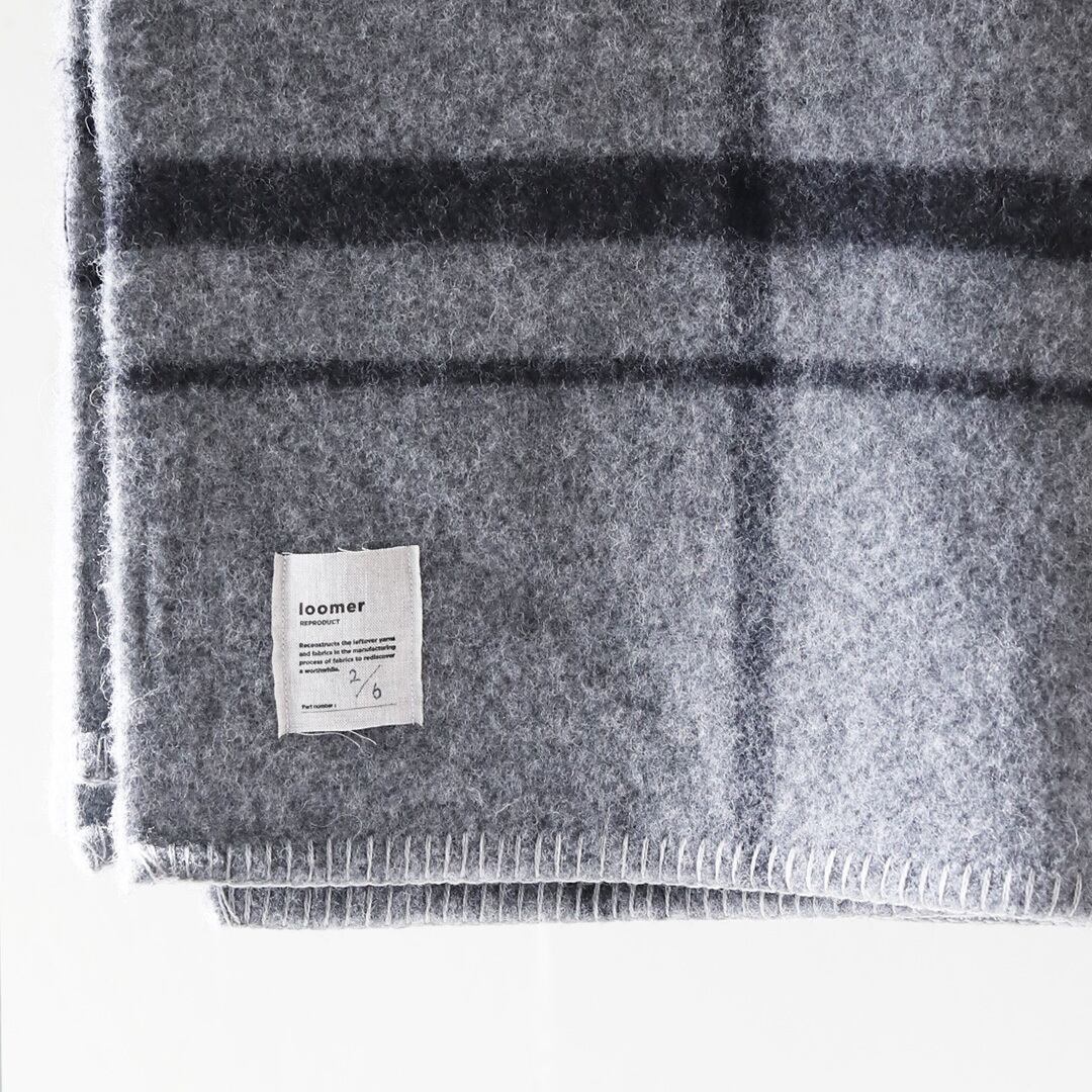 loomer (ルーマー) Shetland Wool Check Blanket (ブランケット