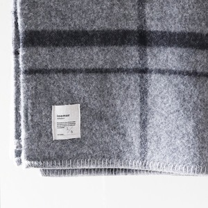 loomer (ルーマー)  Shetland Wool Check Blanket (ブランケット・ポンチョ) 【Gray Check】
