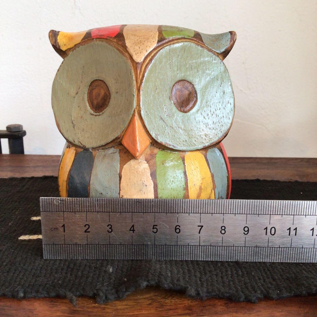 親子ふくろうシリーズ] 粘土彫刻 梟 置物 林義雄作 レプリカ