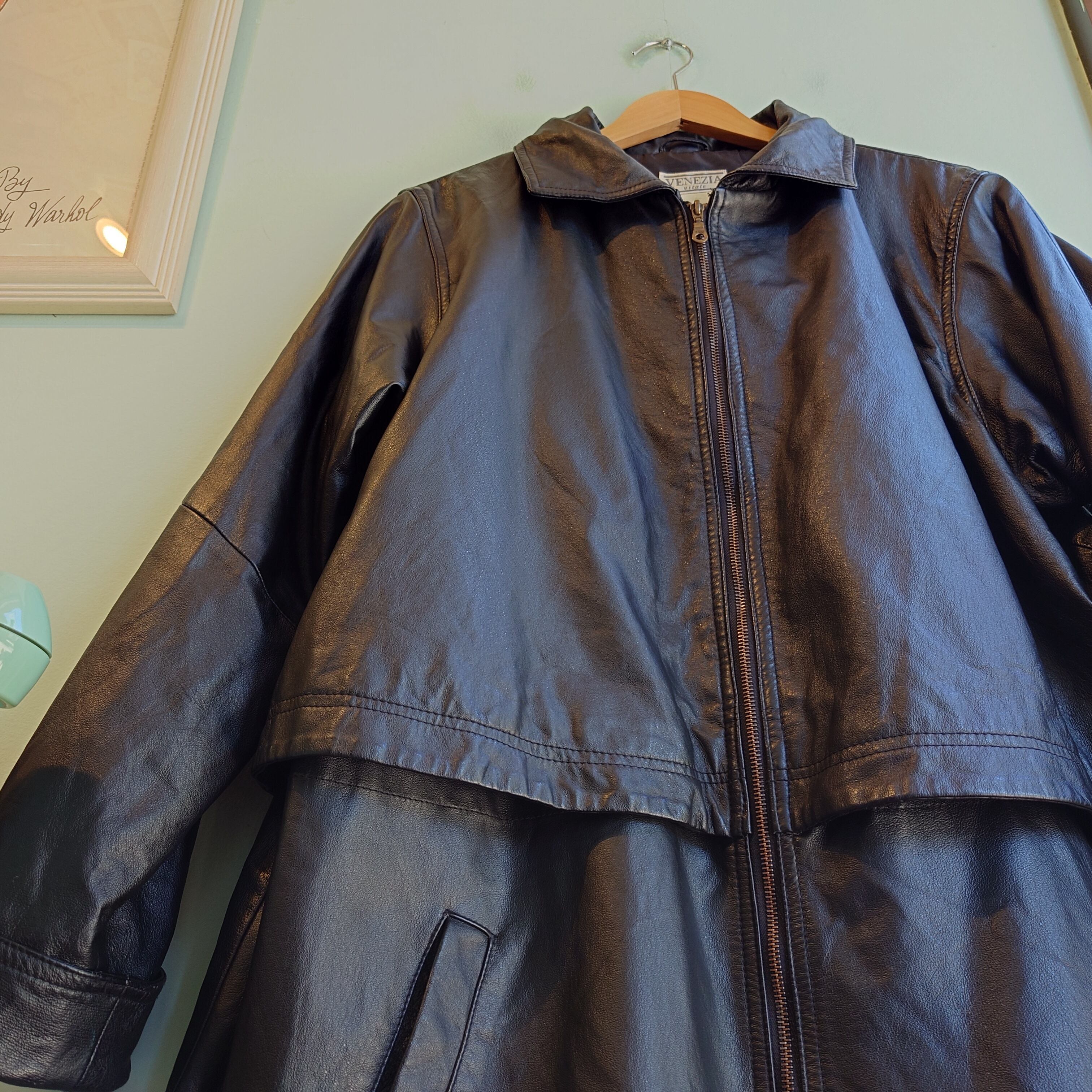 VENEZIA vitale 90s vintage レザーコート レザージャケット ファー