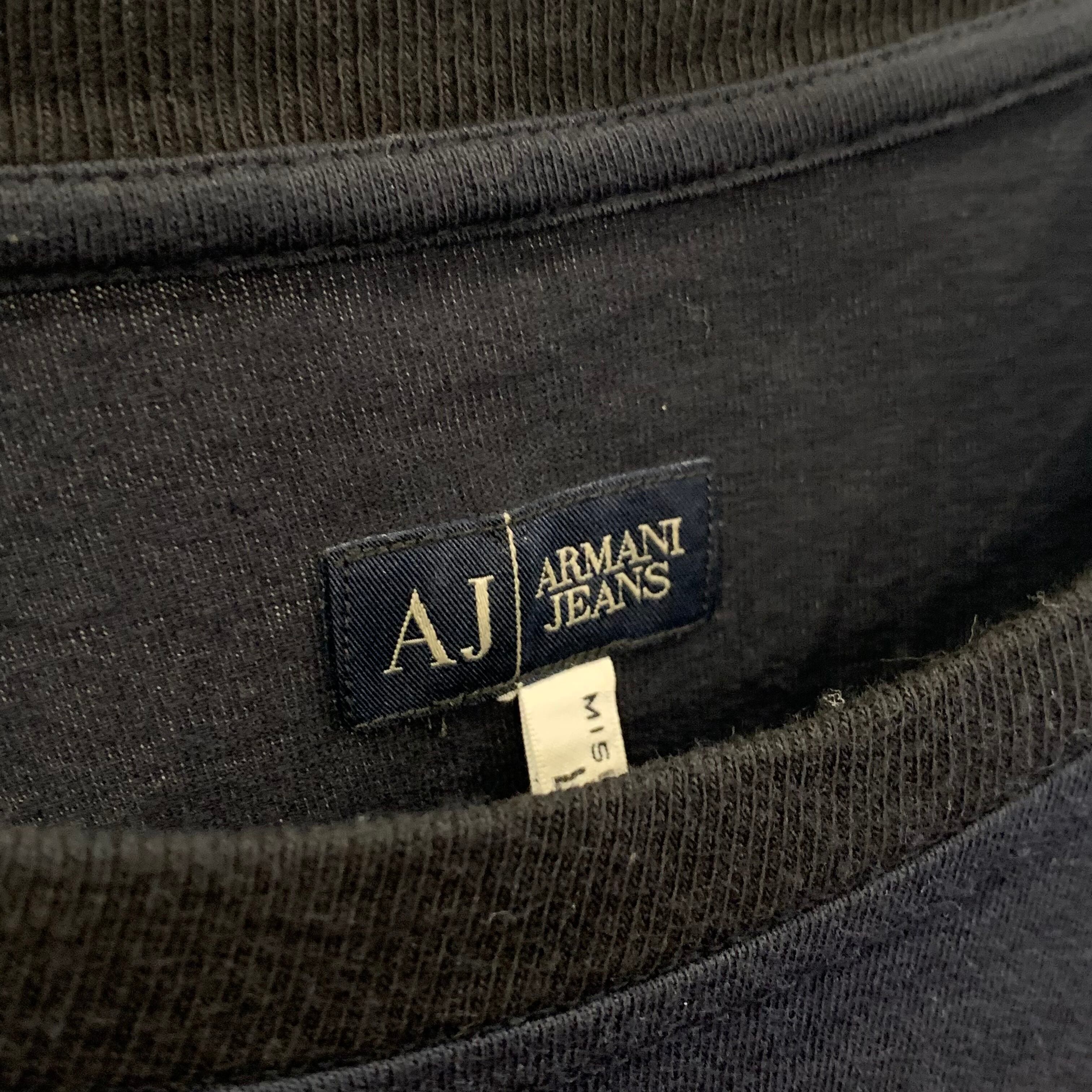 ARMANI JEANS / logo embroidery T-shirt / 90's | ROOM