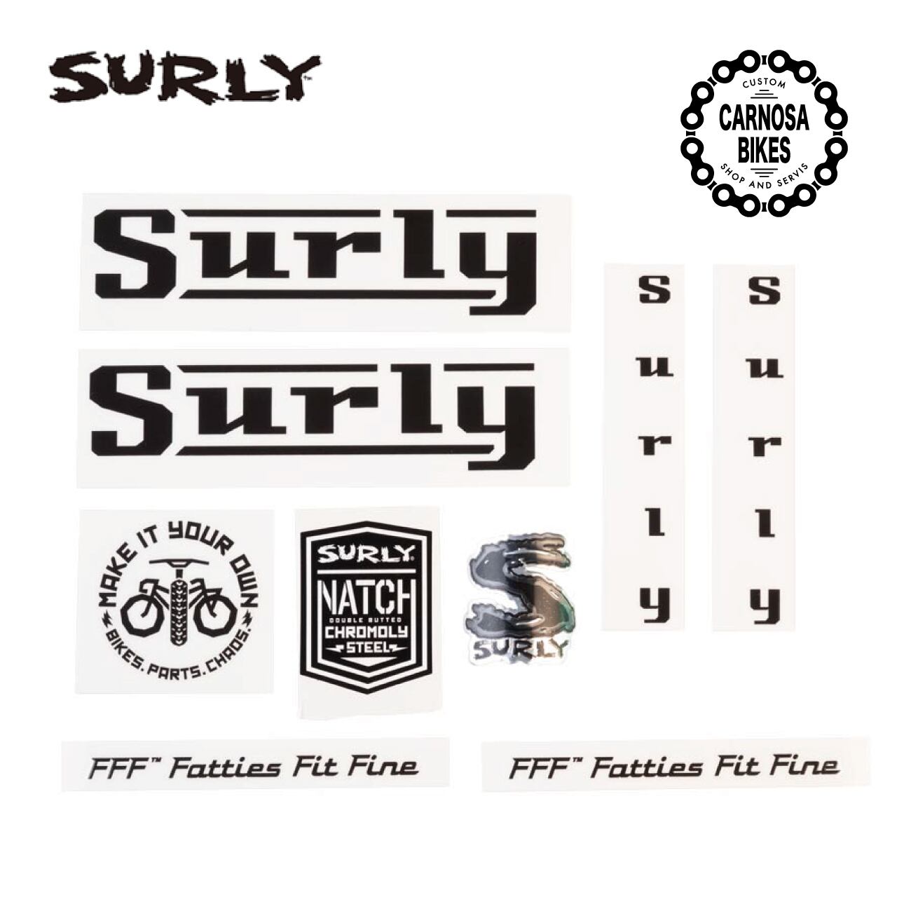 SURLY】Pacer Decal Set [パーサー デカールセット] Black | 【CARNOSA