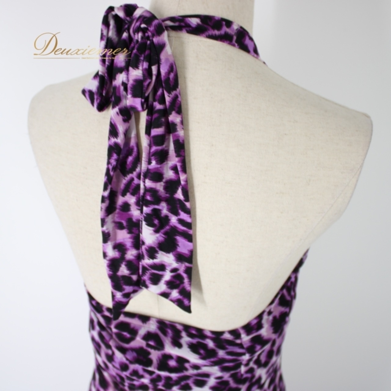 社交ダンス 衣装 スタンダード ドレス ワンピース パーティドレス 黒 紫 ホルターネック ブラック系 パープル系 ICHIOKU イチオク ヒョウ柄 レオパード 柄 発表会 用 ドレス セクシー フィット感 おしゃれ 普段使い オシャレ 着やすい 動きやすい ストレッチ カジュアル イベント 目立つ おすすめ バーゲン カラフル 夜会 結婚式 謝恩会 アウトドアイベント