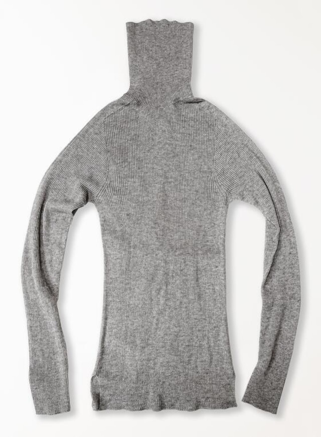 【竹布】 TAKEFU ヤク リブタートル 杢グレー フリーサイズ