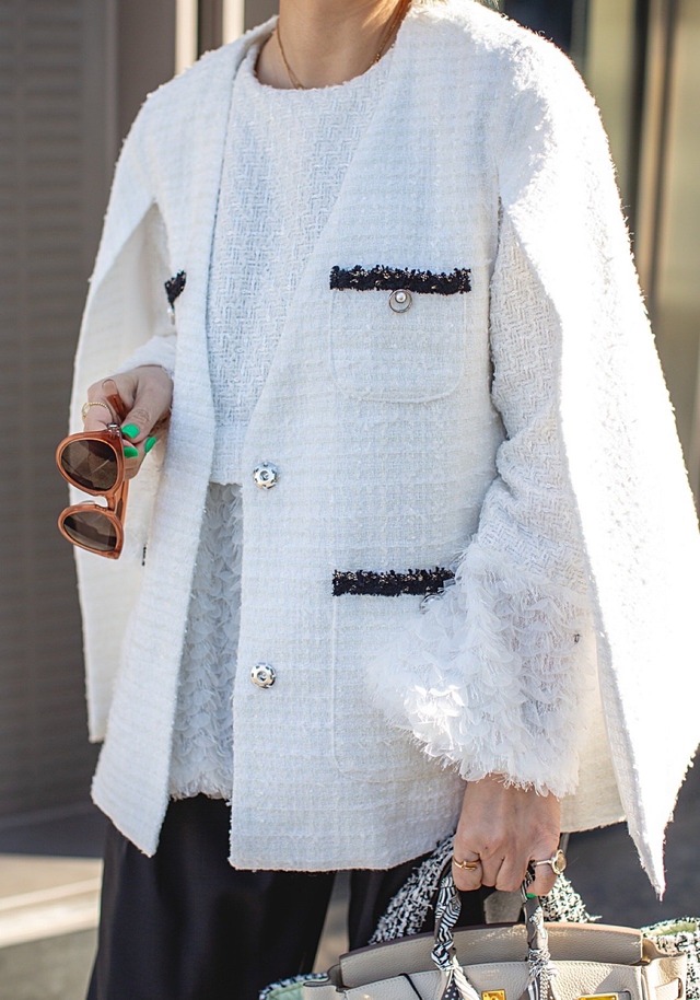 （original）ツイードポンチョ