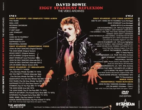 DAVID BOWIE / ZIGGY STARDUST REFLEXION - THE VIDEO ARCHIVES (2DVD