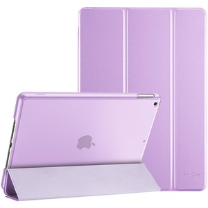 【在庫のみ】ProCase iPad 9/8/7 ケース (2021 2020 2019) 半透明バックカバー スマートカバー 軽量 三つ折りスタンド iPad 10.2 対応 - バイオレット