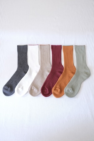 OBSCURE SOCKS KERRIA (Men's,Lady's)　Charcoal,White,Beige,Wine,Orange,Light Green