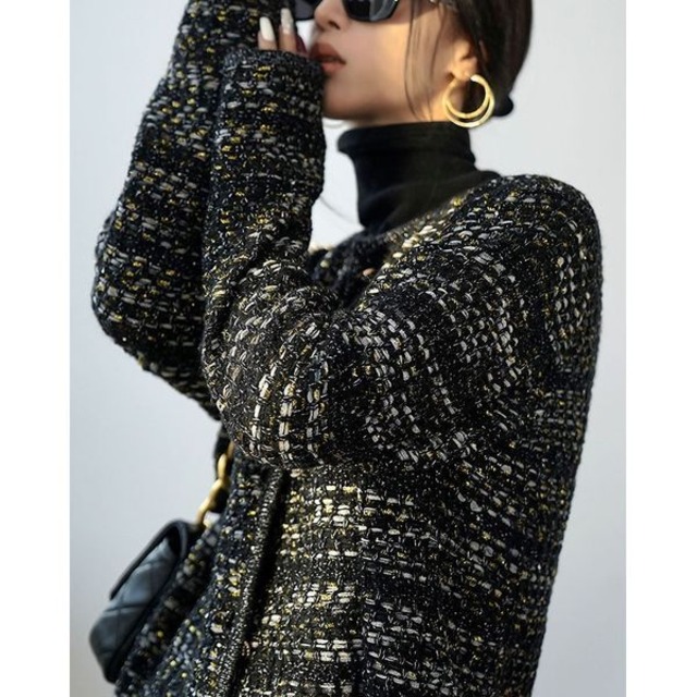 ミックスツイード ニット カーディガン 226580