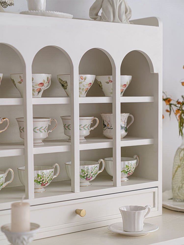 arch wood cup shelf 2size 2colors / アーチ ウッド カップ シェルフ