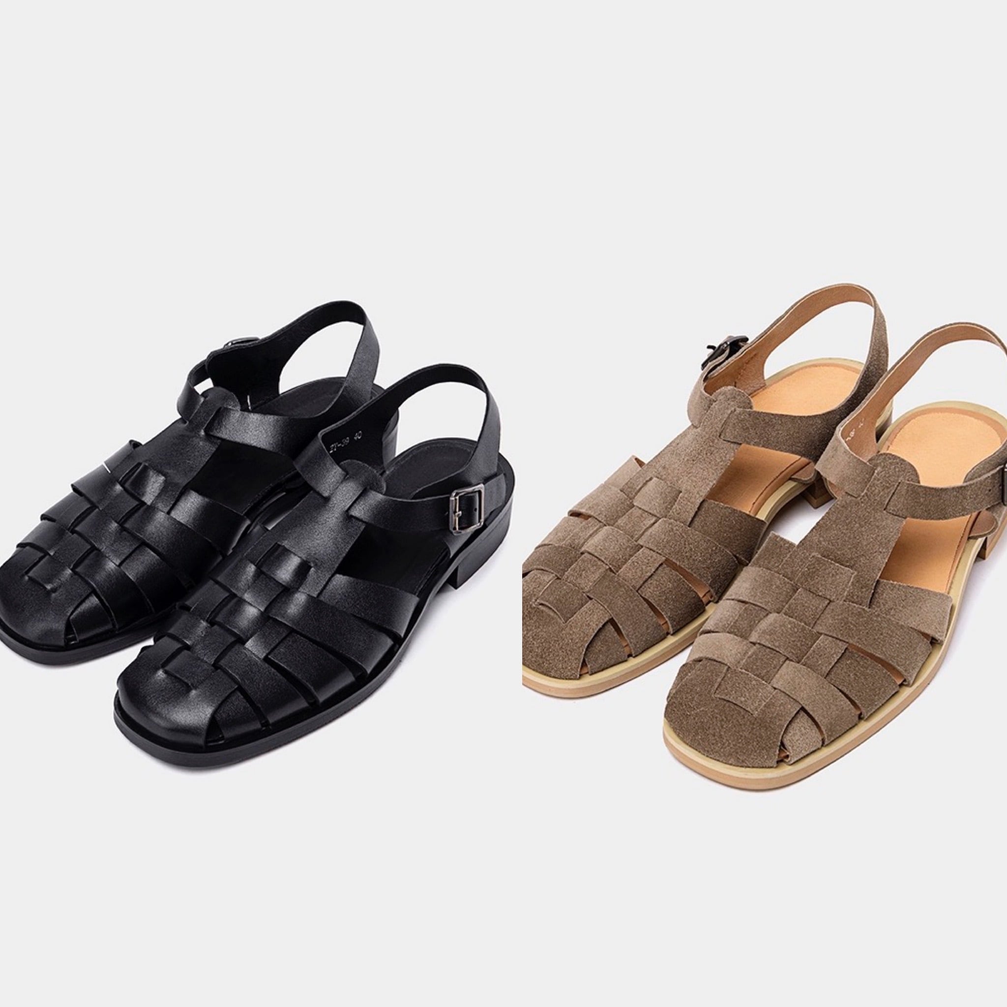 【高品質】本革グルカサンダル