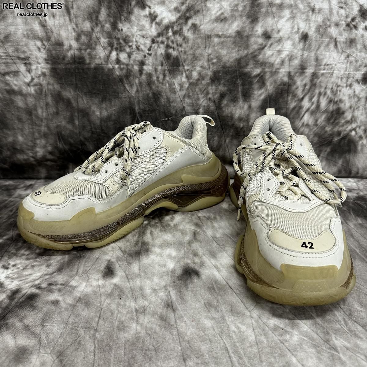 BALENCIAGA Triple S ベージュ スニーカー 42