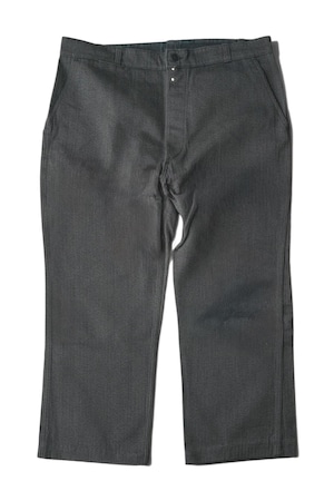 【DEAD-STOCK】50~60's "French Work" Charcoal Black Color Cotton Piqué Trousers