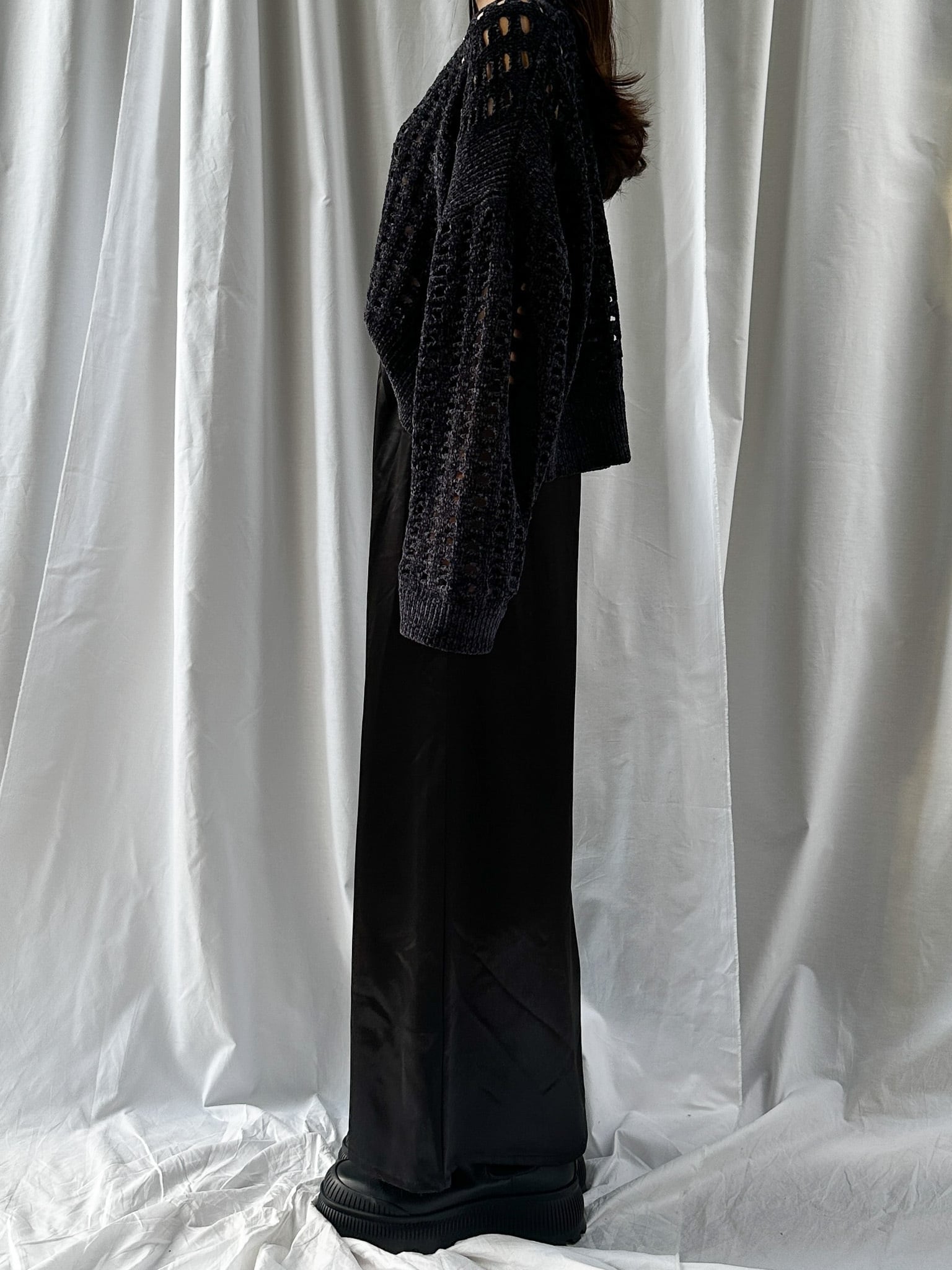 SATIN SEMI-FLARE SKIRT(ｻﾃﾝｾﾐﾌﾚｱｽｶｰﾄ)【7533197】 | CIEL'AIR