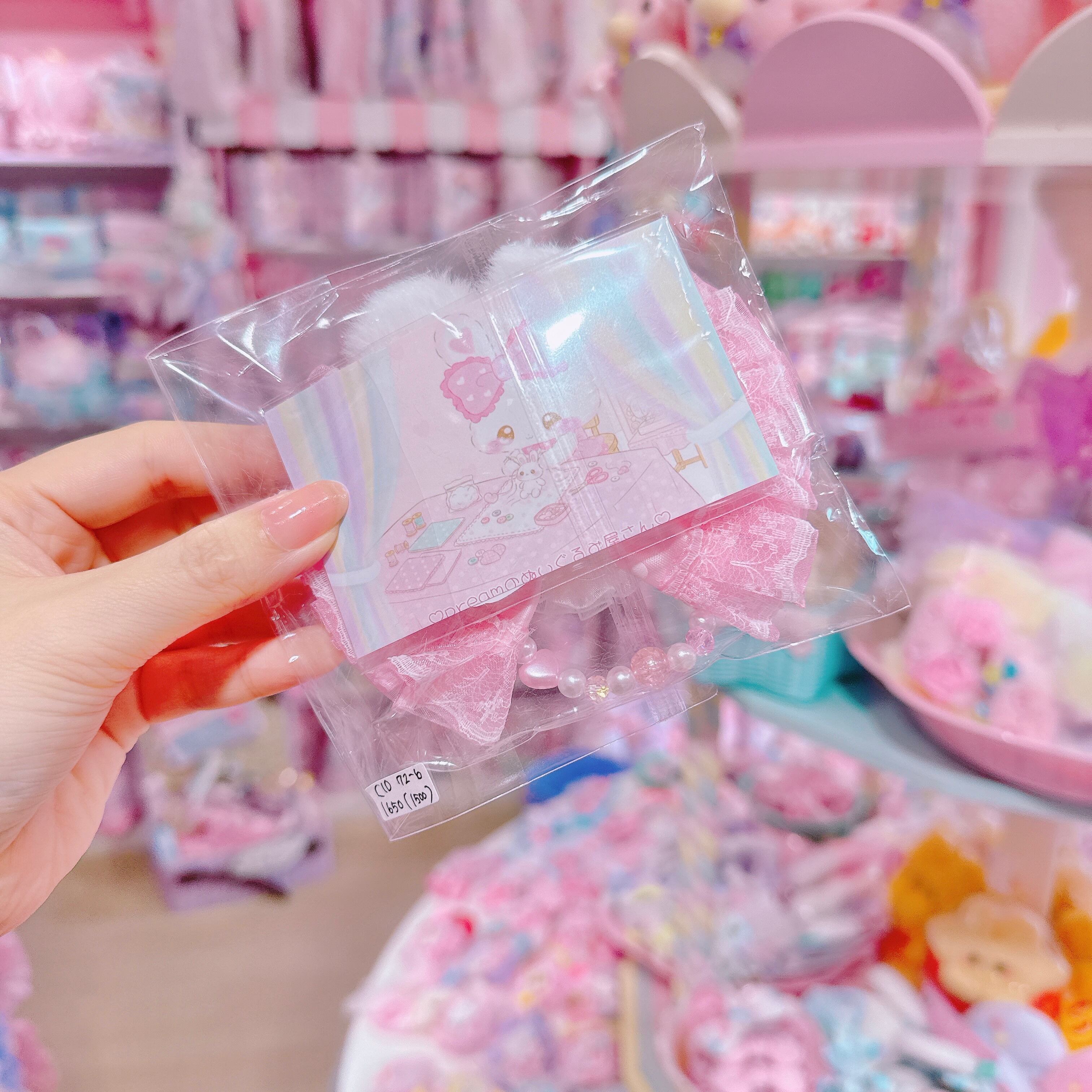 【C10】72-6ふりふりりぼんヘアクリップ