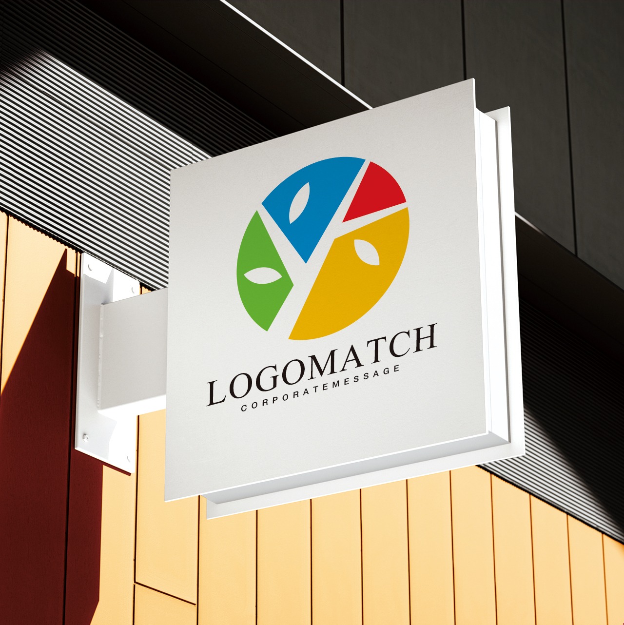 カラフルな木のロゴ