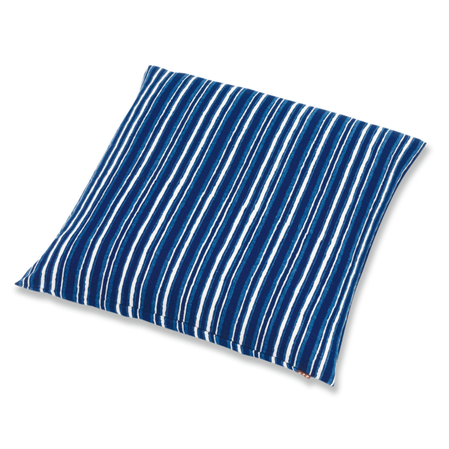 藍染　座布団（カバーのみ）　京縞　BI（藍）55×59