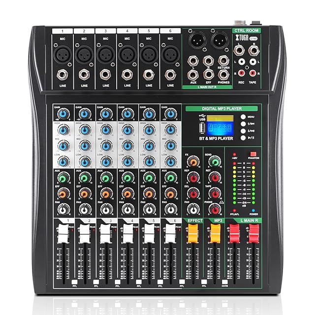 XTUGA KPミキサー、16ビットDSP効果USBオーディオインタフェース効果+
