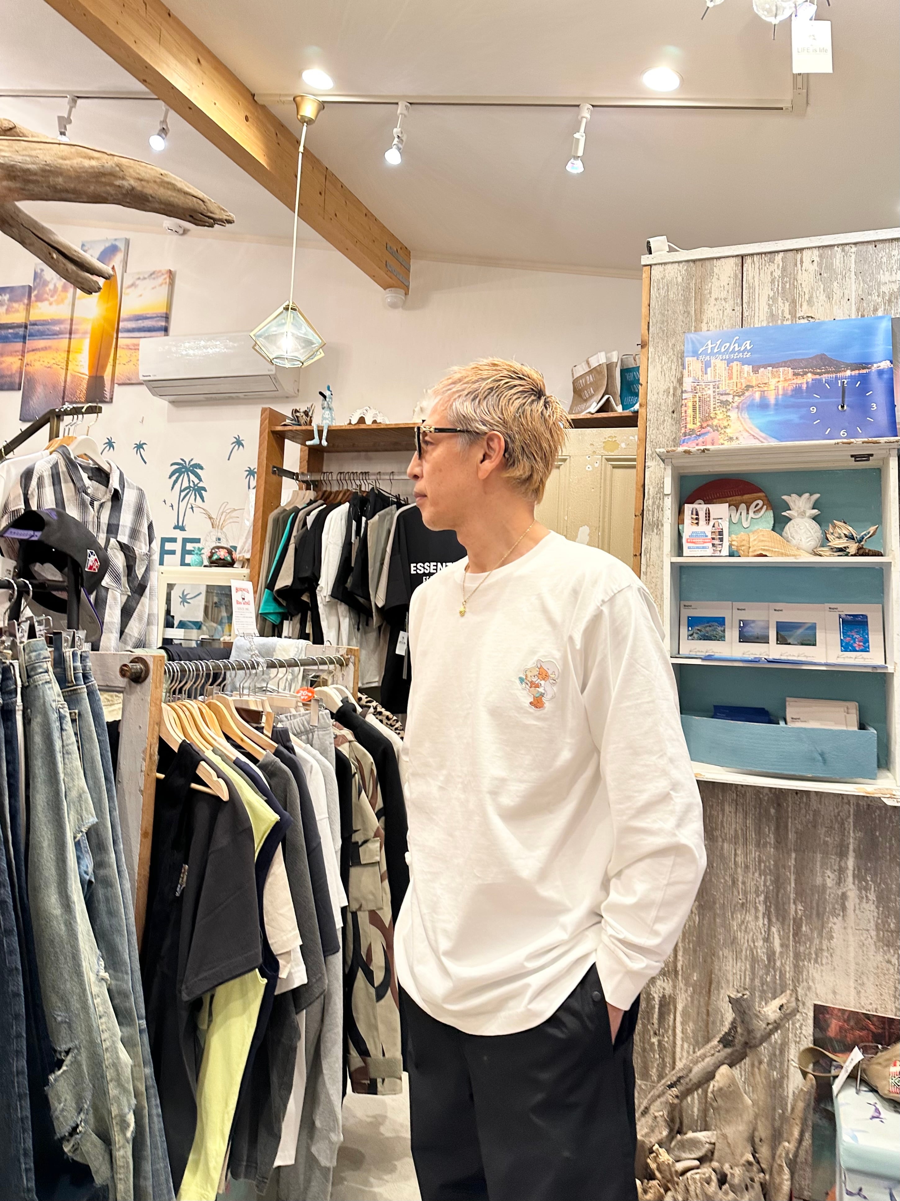 LIFE is bear × mapua 刺繍ワッペンロンT ¥5,800+tax