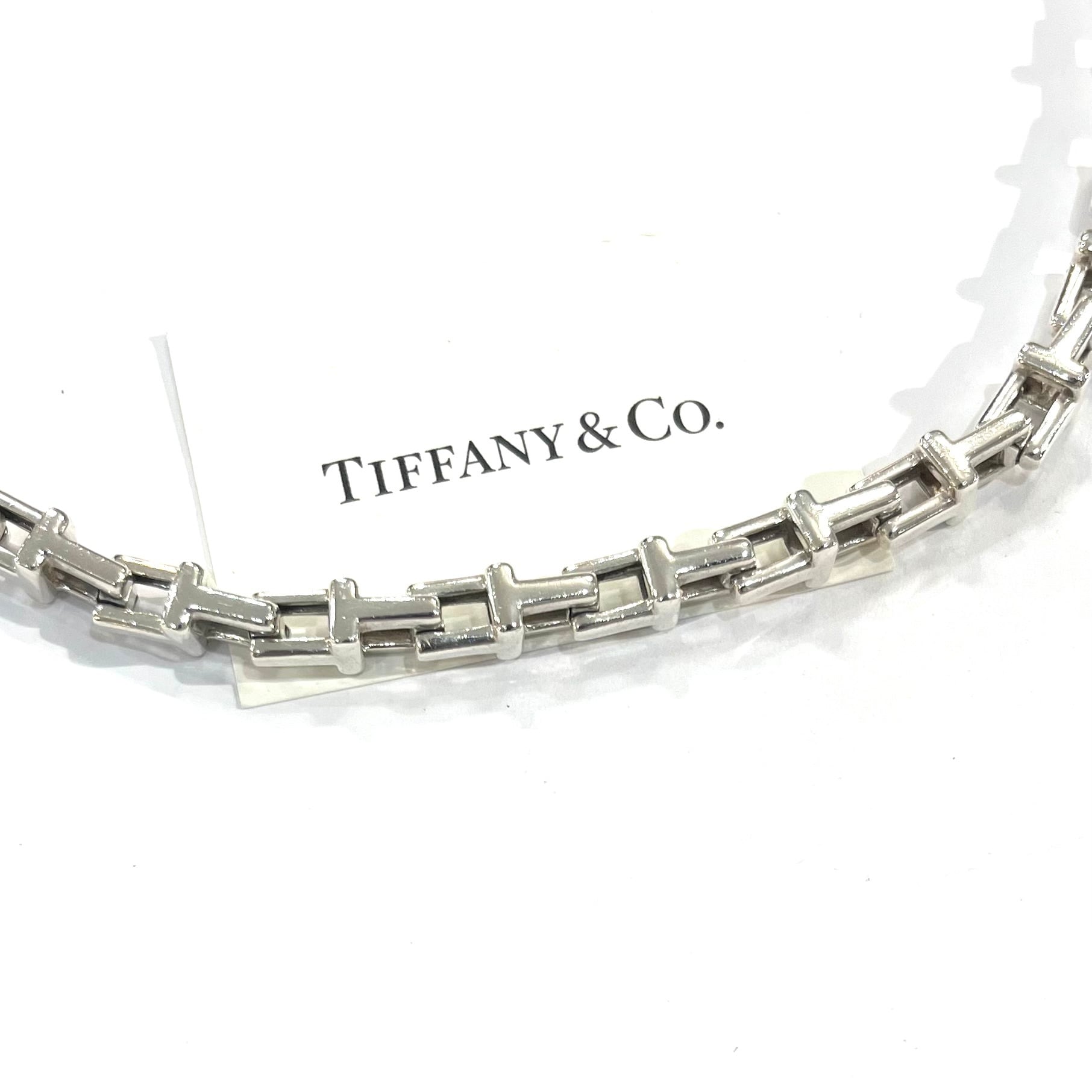 激レア【TIFFANY&CO. 】2766 ボリューム 重厚感Tモチーフ リンク