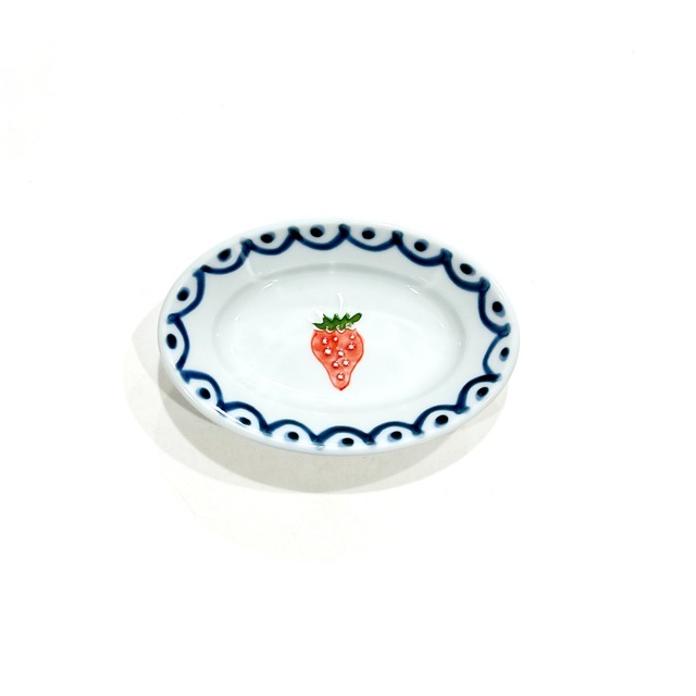 【SALE】オランダ苺　楕円小鉢