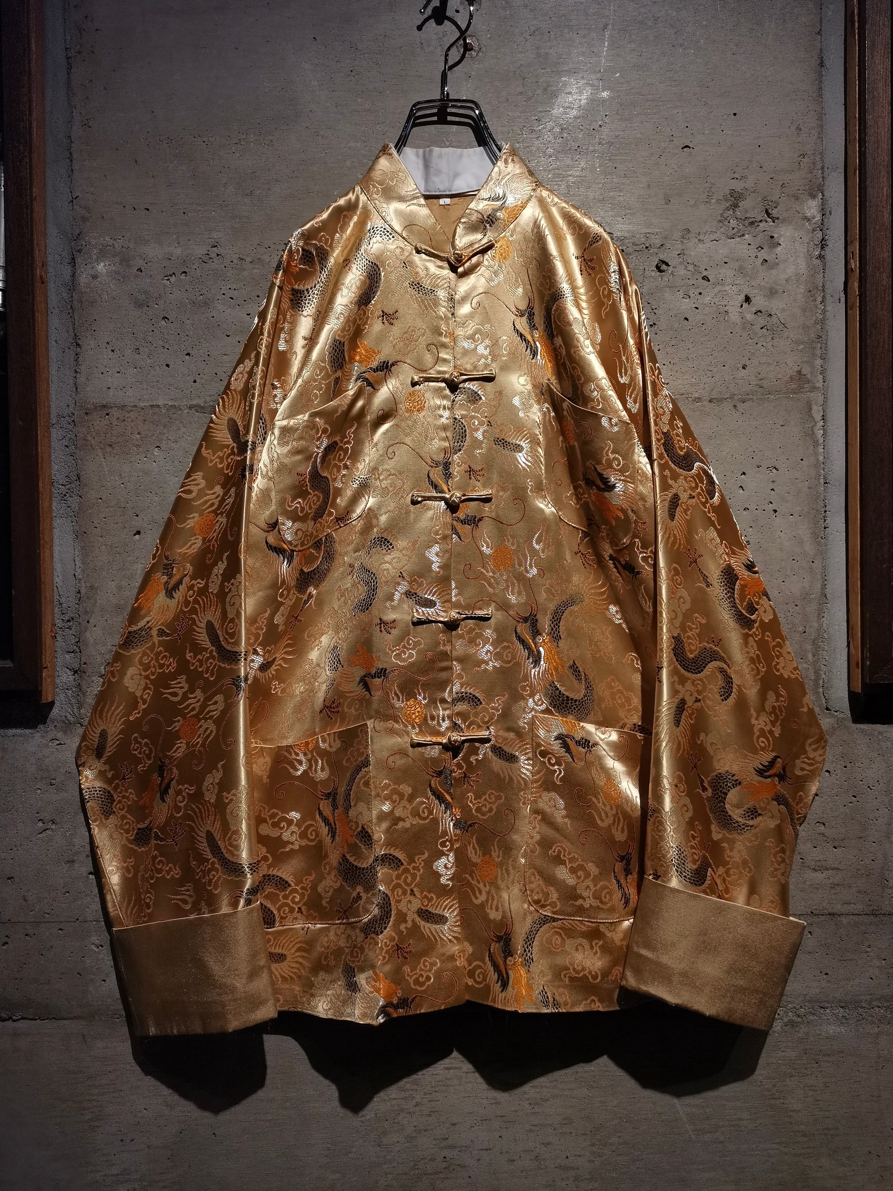 Caka】Beautiful Dragon Pattern Vintage Loose China Shirt Jacket 