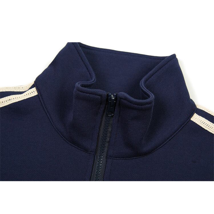 ★SIDE CONTRAST STITCH STAND COLLAR SPORTS JACKET　　　A0526