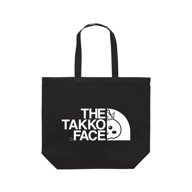 THE TAKKO FACE CANVAS TOTE BAG BLACK