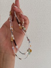 Bold Line - beads Necklace［BZN20］