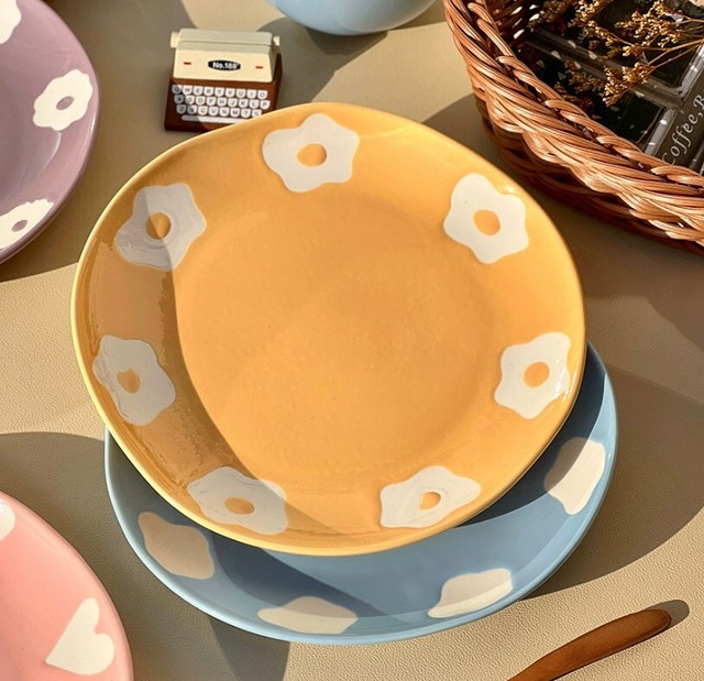 【お取り寄せ】食器 写真道具 韓国風 ins 朝食皿 デザイン感 お皿