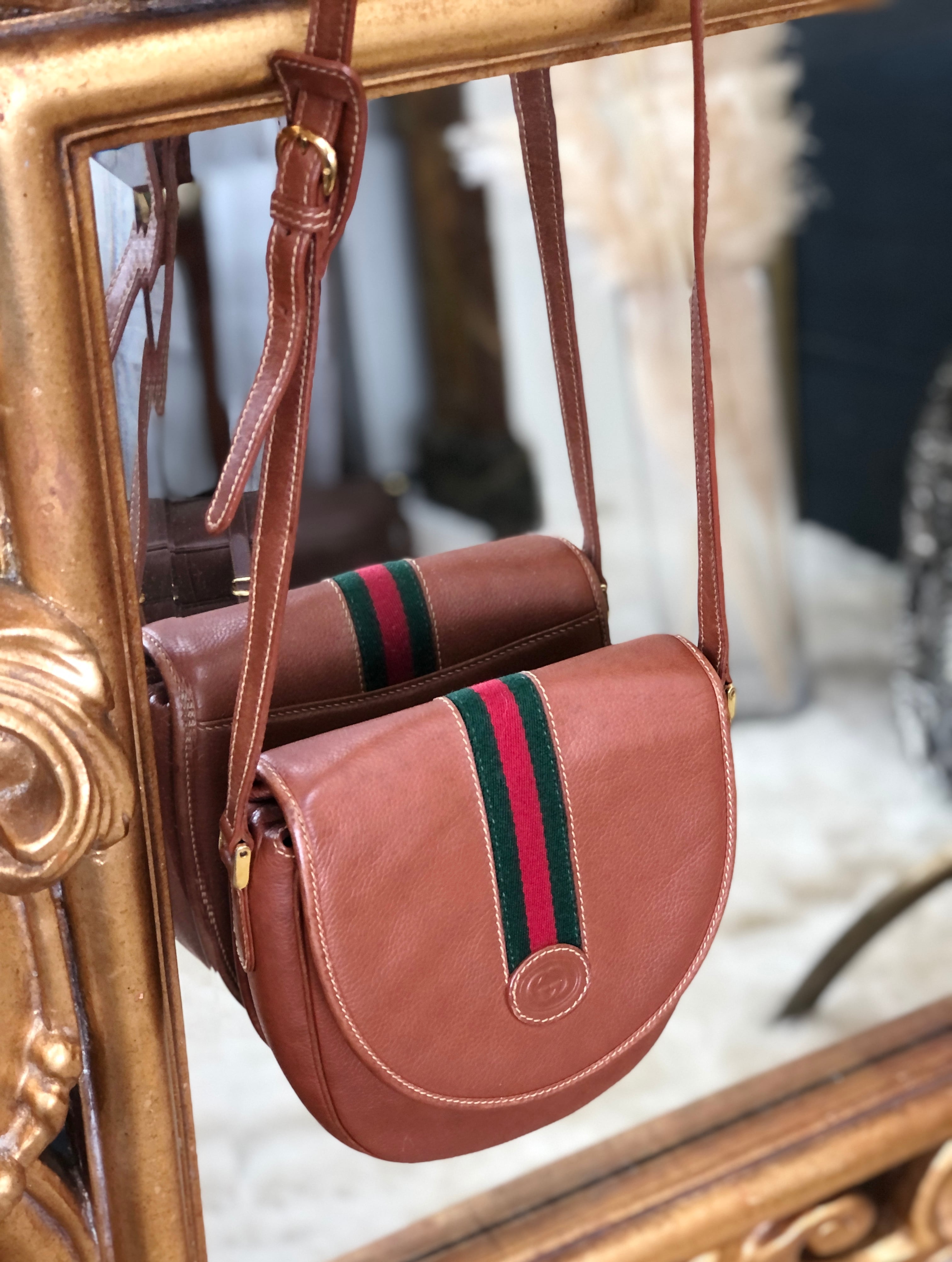 GUCCI グッチ シェリーライン GG型押し エンボスレザー ミニバッグ