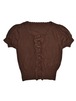 DoReMi Unique Series – Brown Knit Ribbon Top
