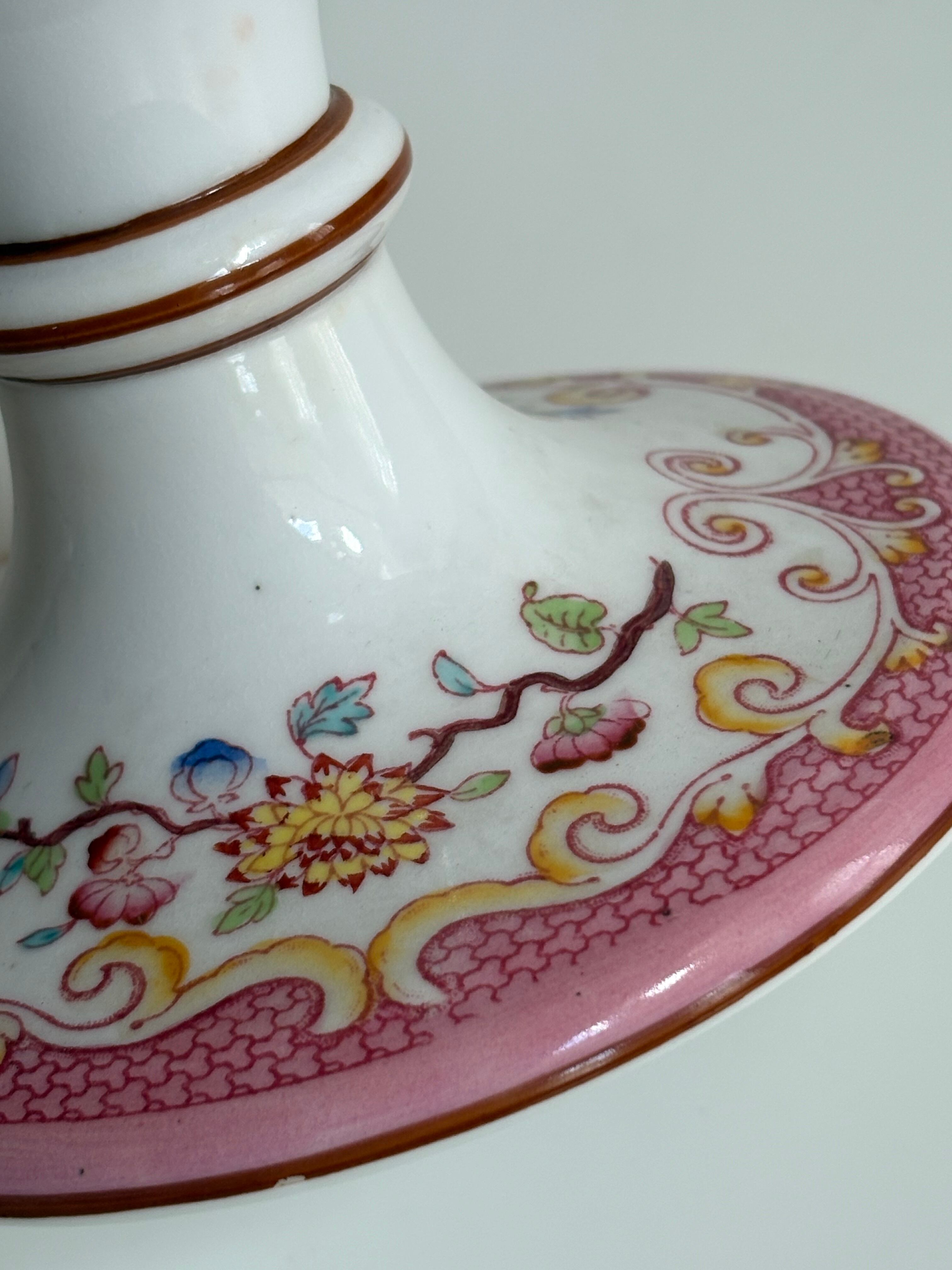 美品　サルグミンヌ　MOZART　コンポティエ　フランスアンティーク サルグミンヌ MINTON No.235（ミントン）コンポティエ（手描きの花模様