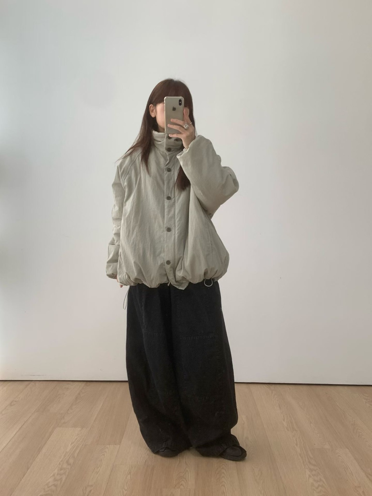 (予約) taffeta / High neck puffer coat 2color