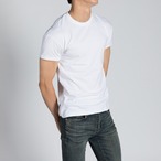 逆三角マッスルフィットTシャツWhite【LAVYS】