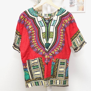 Ethnic Pattern Shirt Red