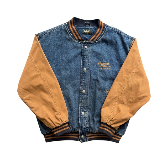【古着】Dunbrooke "ALUMAX" Denim Stadium Jacket