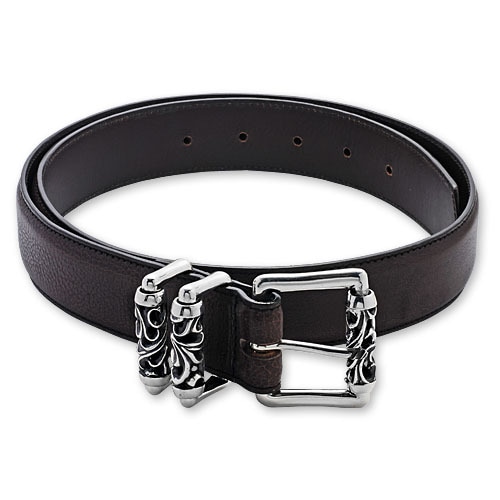 【CHROME HEARTS　クロムハーツ　Belt　ベルト】3ピースセット/ローラーベルト/1.5インチ【送料無料】