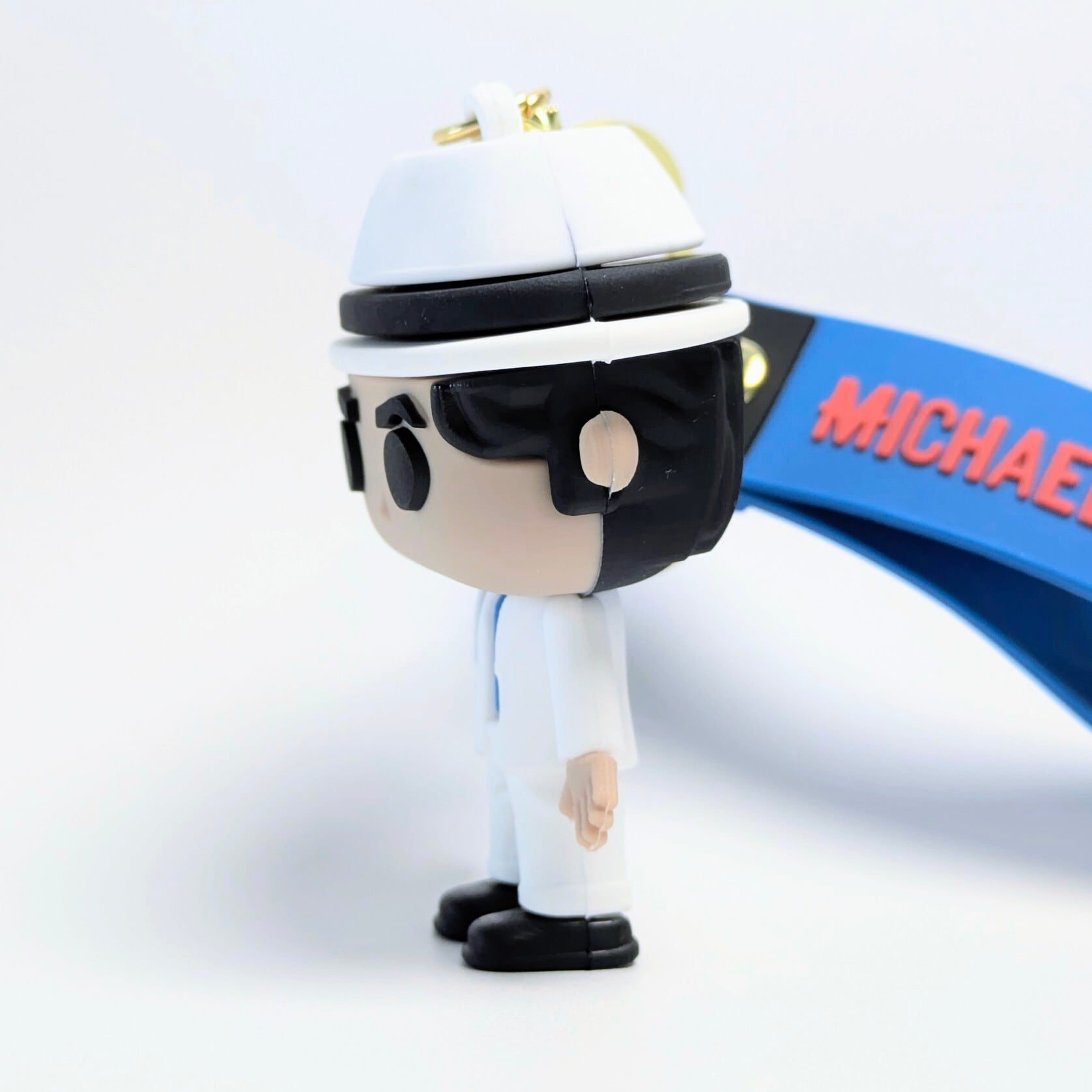 【 michael jackson  ( マイケル・ジャクソン )  】3D Rubber KeyHolder / 3Dラバーキーホルダー〚アメリカン雑貨 アメトイ〛