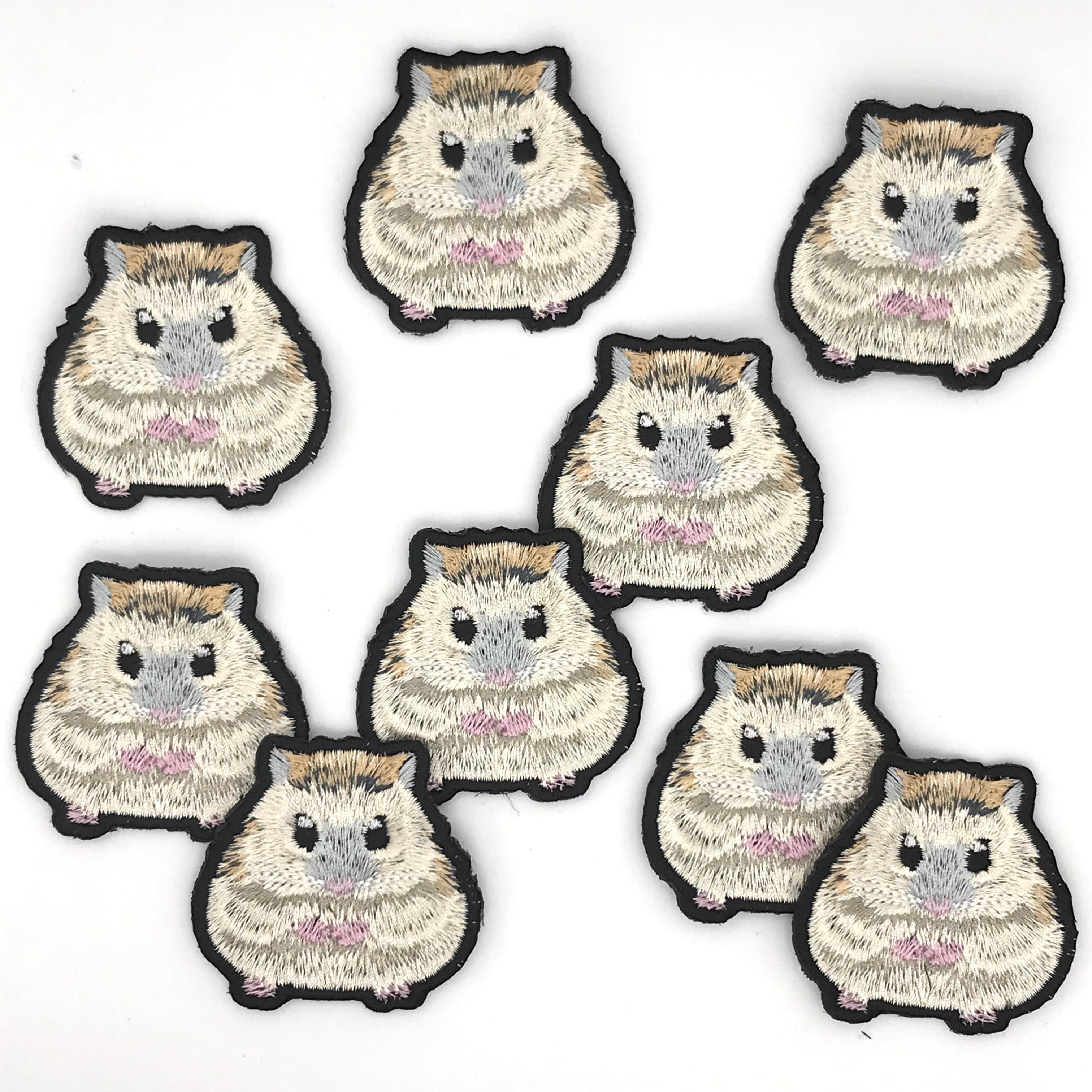 おにぎりジャンガリアンハムスターの刺繍ワッペン | アトリエリジッタ