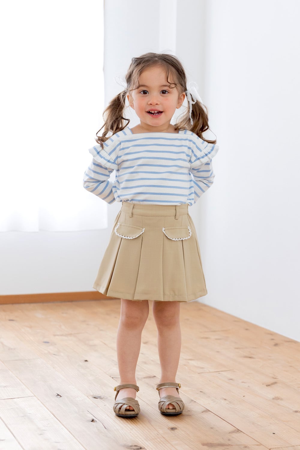 00s dark coquette 裾スカラップ ティアードスカパン 飾りポケット付スカパン〈Beige〉 | Coquette