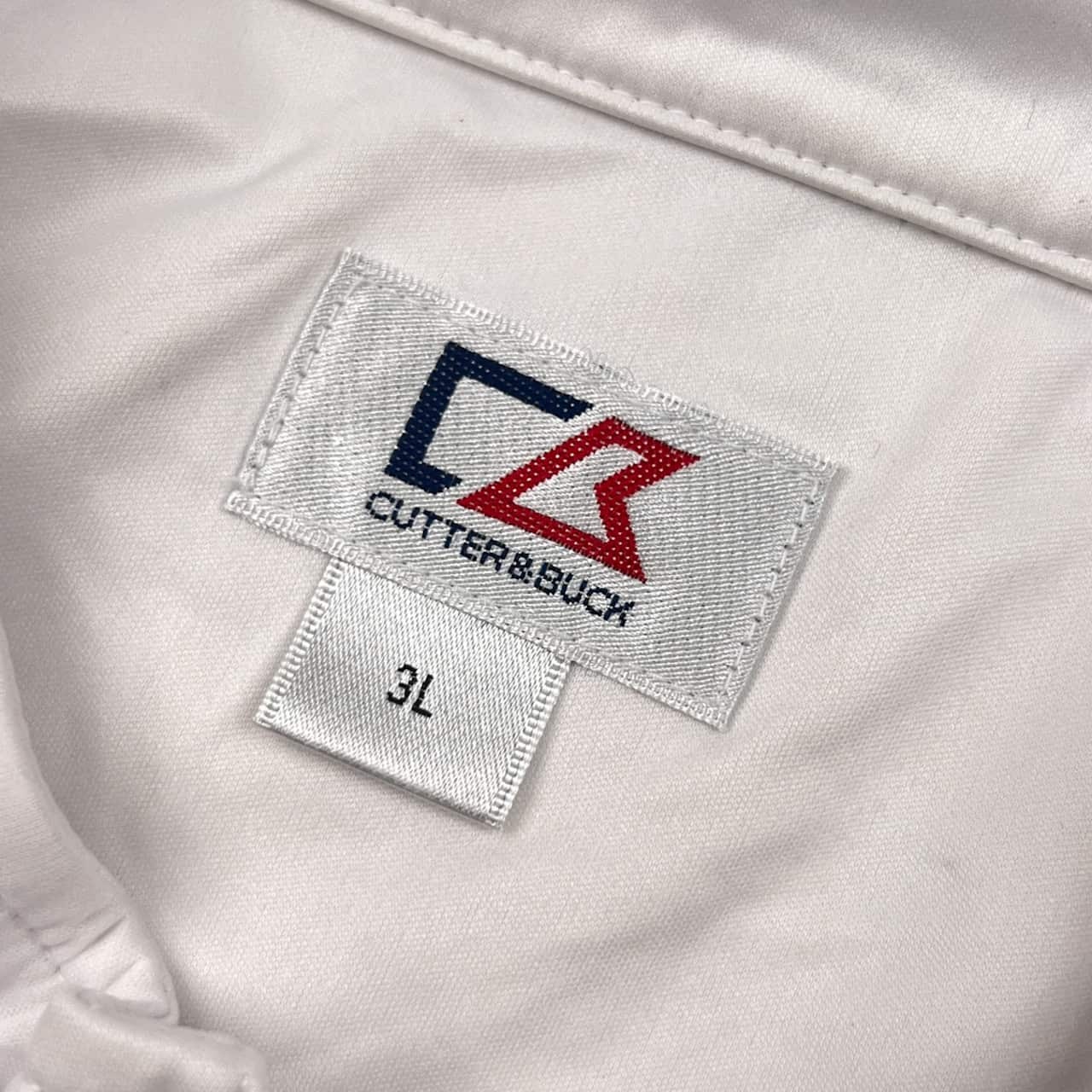 CUTTER & BUCK カッターアンドバック ハーフジップ  半袖 プルオーバー シャツ 3L/ホワイト メンズ ゴルフ