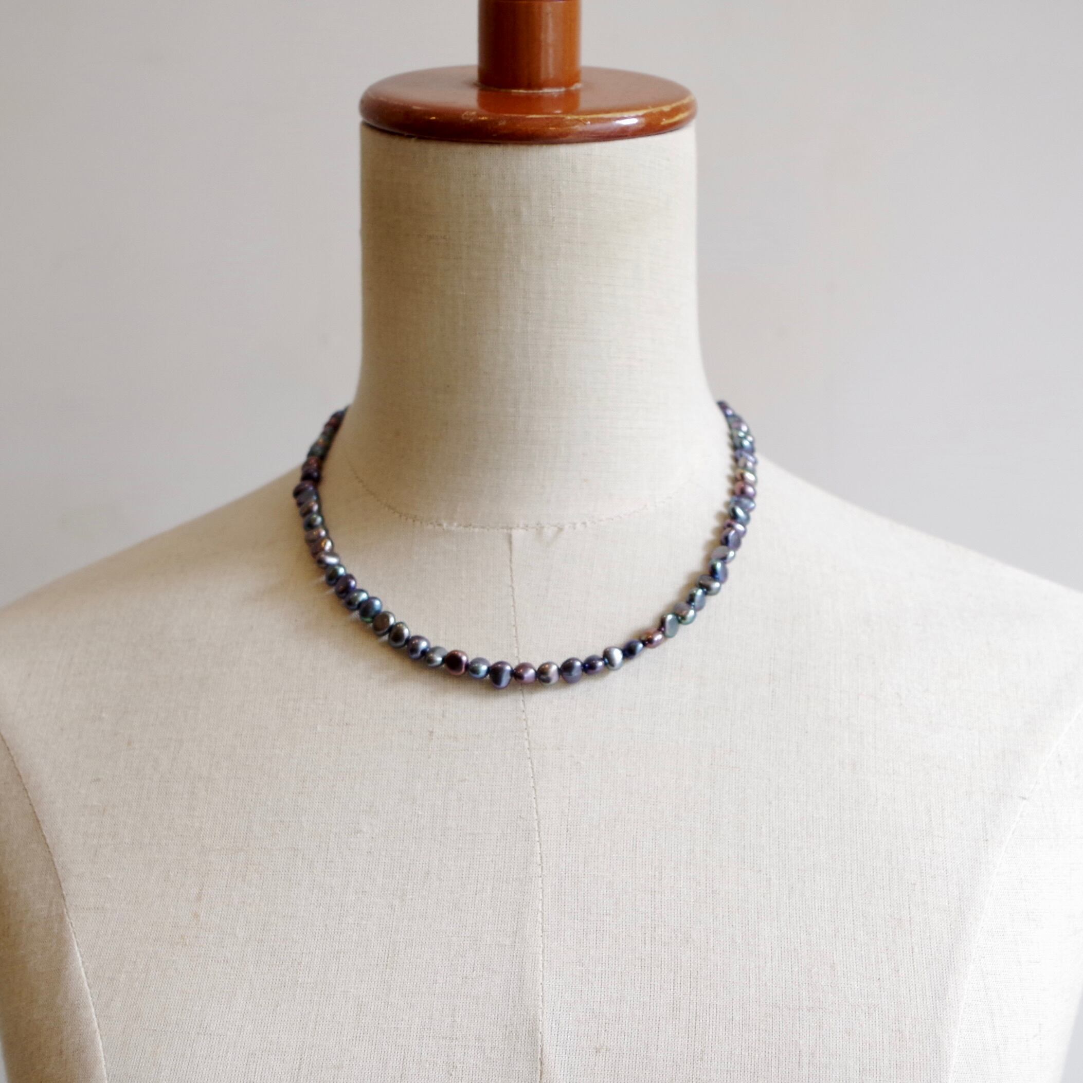 one f. Black Pearl Necklace | 1F Store