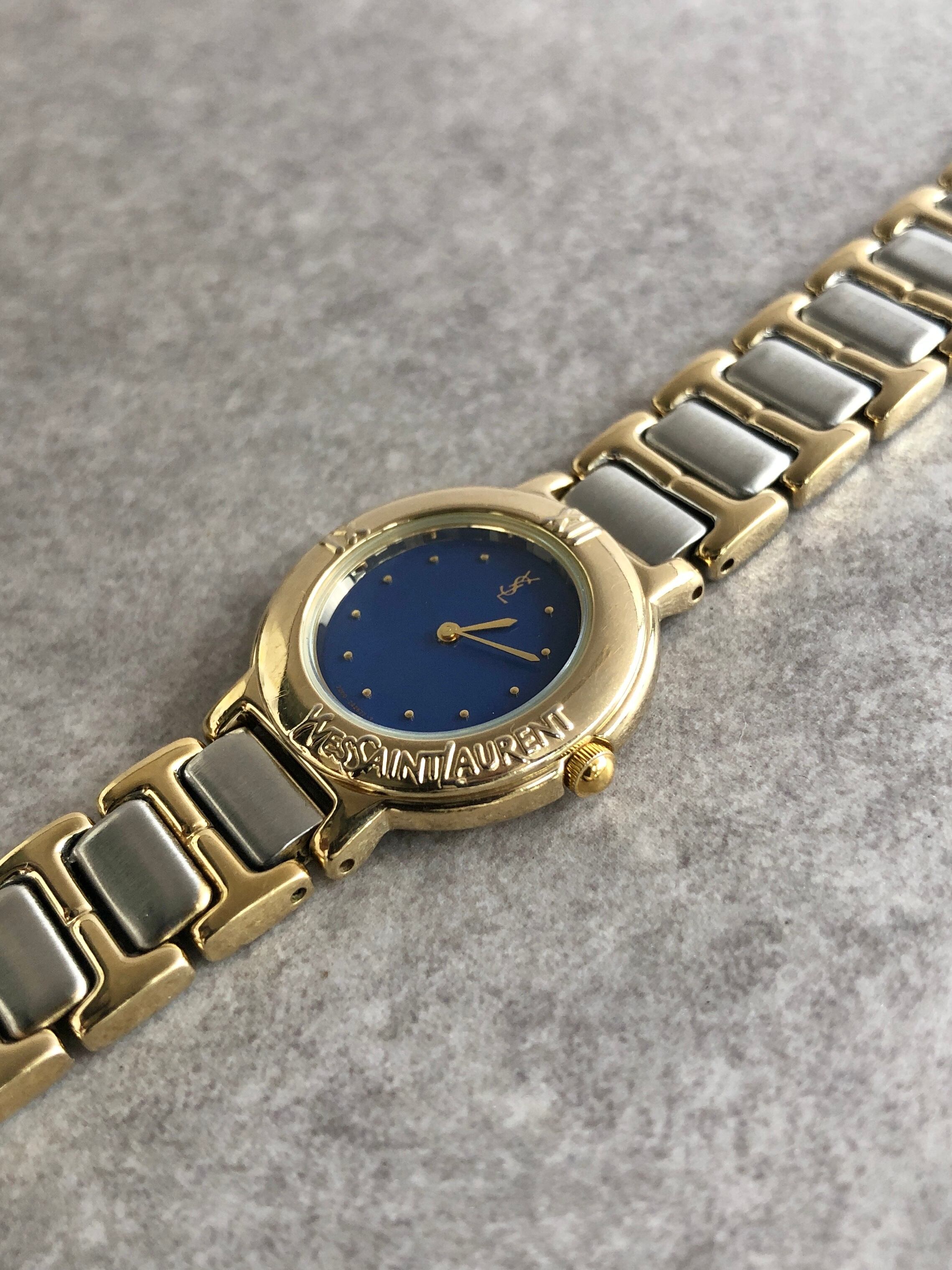 Yves Saint Laurent イヴ・サンローラン 腕時計 シルバー×ゴールド