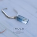 【017 Heat Collection】 アクアマリン 鉱物原石 シルバー925 イヤーカフ 天然石 アクセサリー (No.3512)