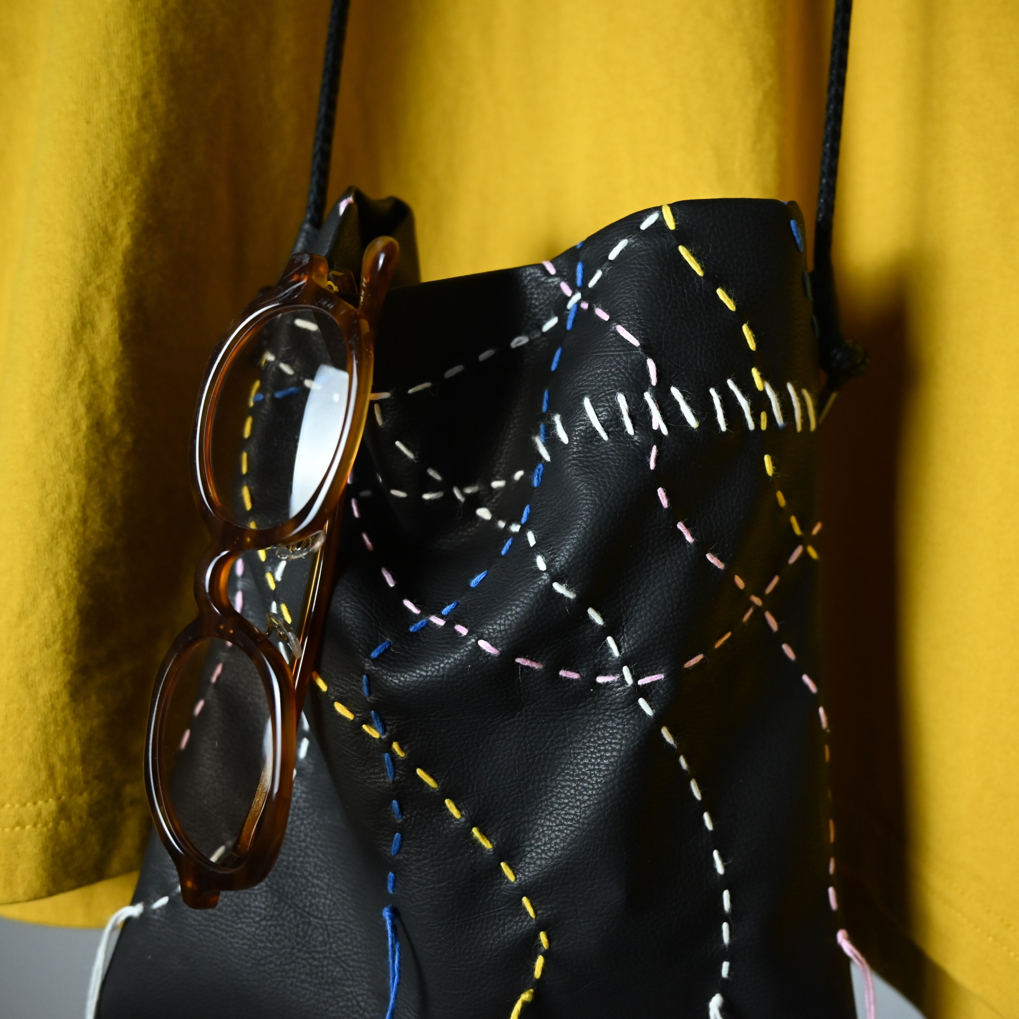 KUON / Sashiko Shoulder Bag | GANKO