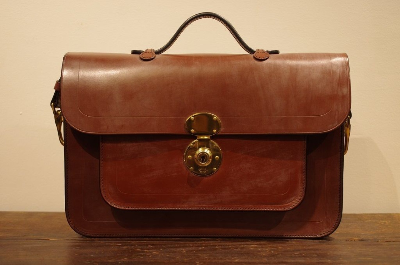 Rutherfords / Satchel With 806 Lock  / Large /Chestnut