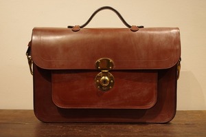 Rutherfords / Satchel With 806 Lock  / Large /Chestnut