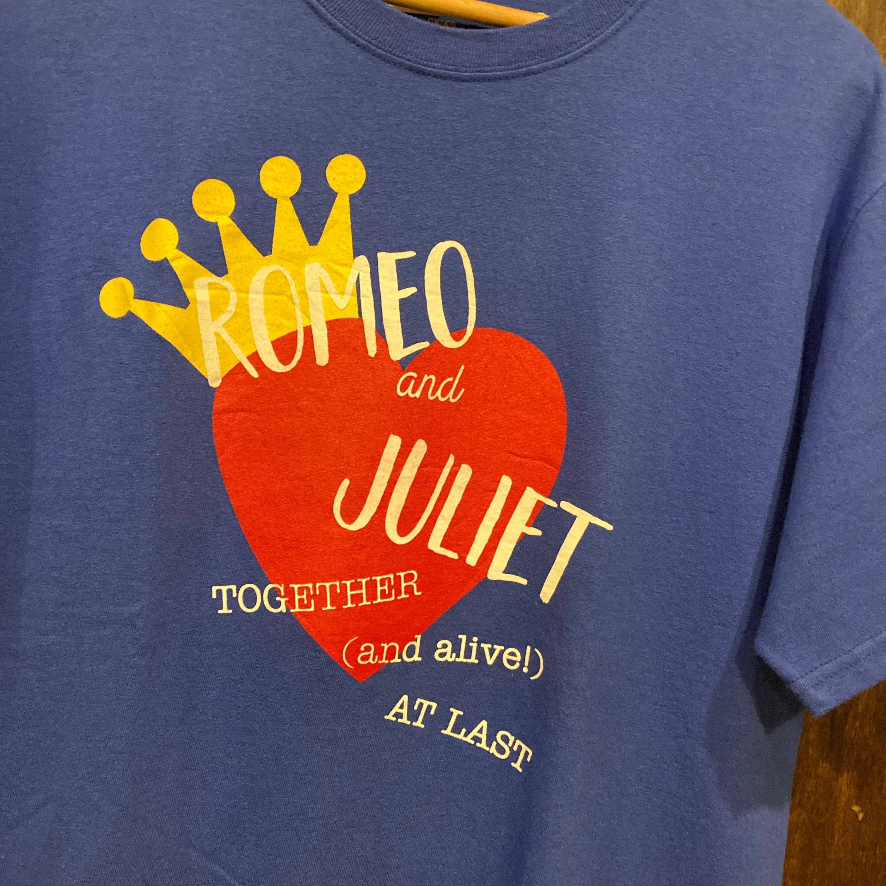 アメリカ古着 半袖Tシャツ Romio&Juliet プリントTシャツ 青 ロミオ