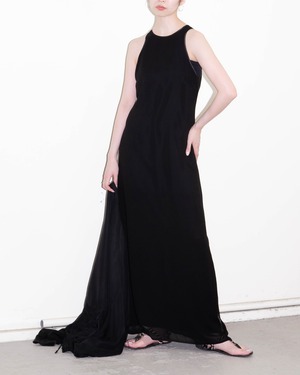 1990-00s American sleeve layered sheer dress
